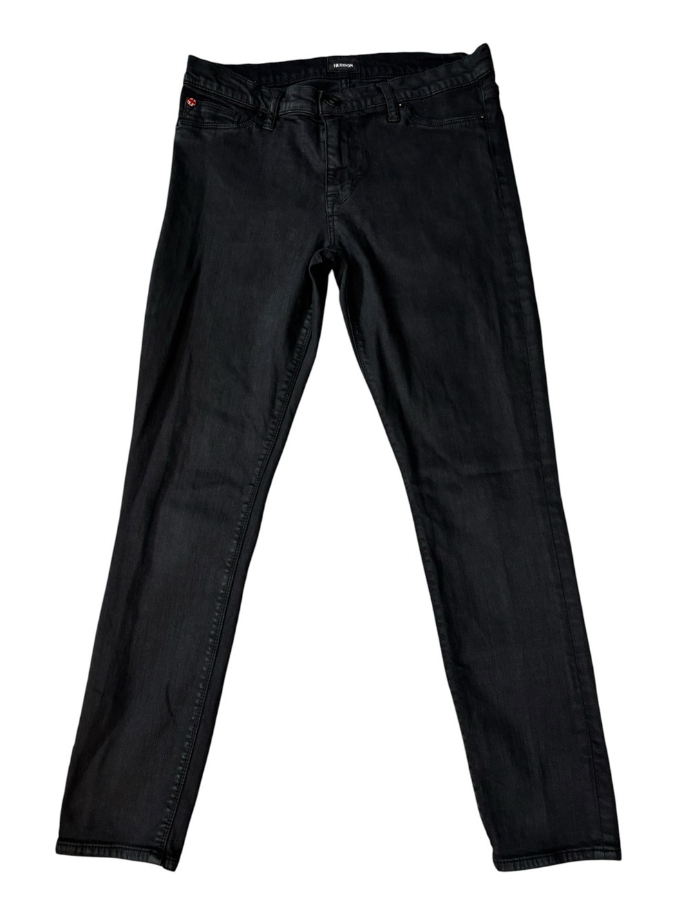 Hudson Jeans, Coated Denim, Women’s Black Skinny Jeans, Size 6